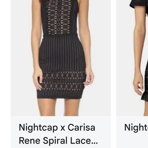 Nightcap Carisa Rene Black bodycon Mini Dress sz 1